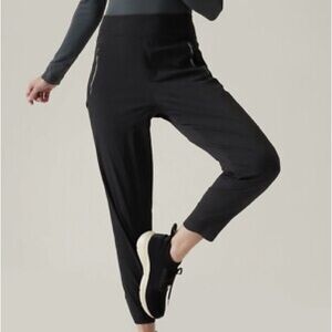 Athleta Women 0 Black Ripstop Outdoor Hiking Trekkie North High Rise Jogger